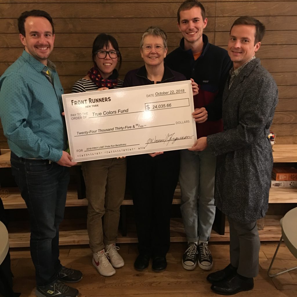 FRNY presents a check to the True Colors Fund
