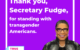 Thank you Secretary Fudge