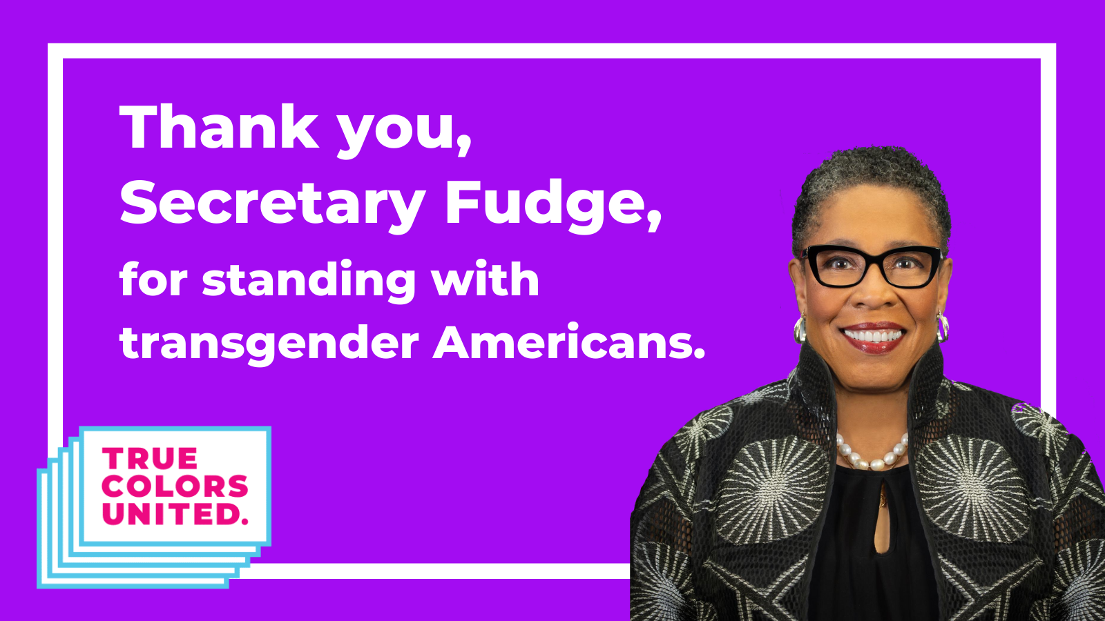 Thank you Secretary Fudge